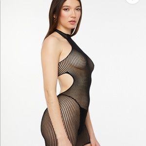 Savage Fenty Stranded in Lace Mock Neck Crochet Slip BRAND NEW